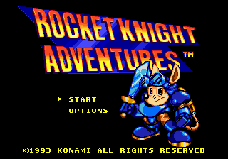Заставка игры Rocket Knight Adventures